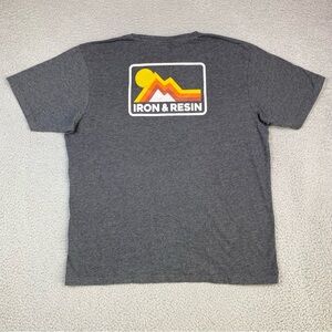 Iron & Resin Men's Size XL Gray Organic Cotton Blend Short Sleeve T Shirt EUC